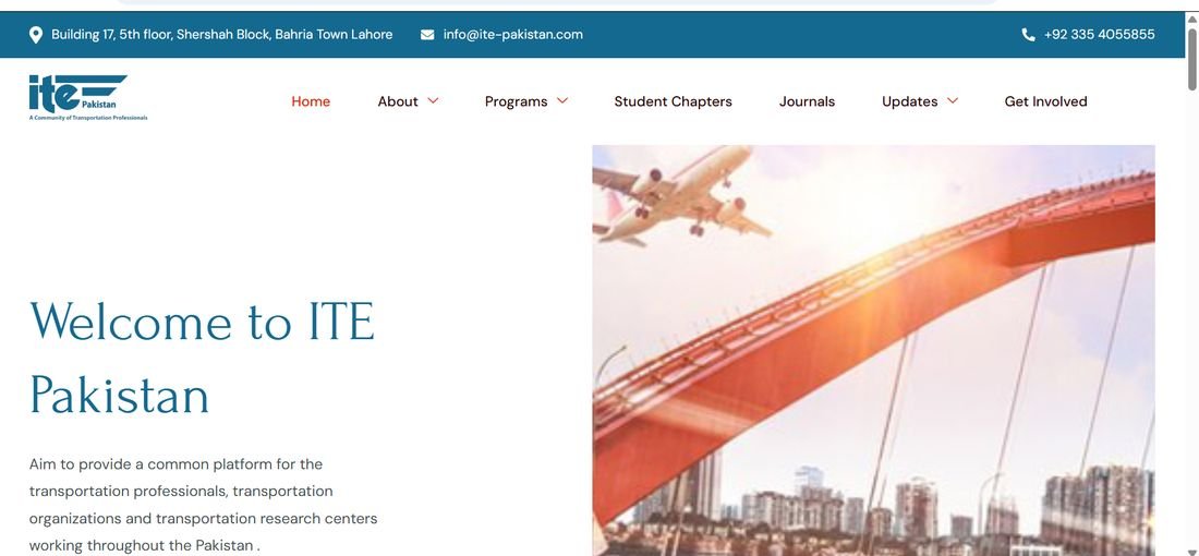 ITE Pakistan website screenshot